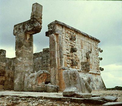 Temple of the Warriors, Feathered Serpent Column by Mayan